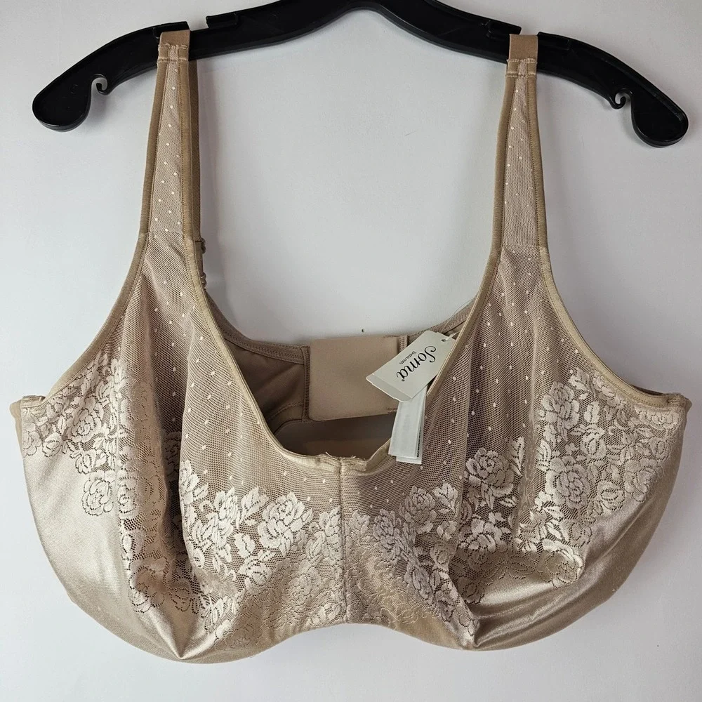 Soma Stunning Support Unlined Minimizer‎ Bra Size 42DDD 42F NWT $60 Soft Tan